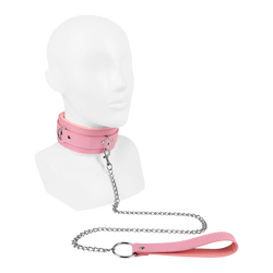 Weich gepolstertes Halsband mit Leine