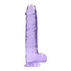 Crystal Clear - Dildo with Balls, 25 cm