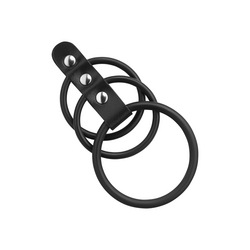 Penismanschette mit Ringen, 4 - 5,5 cm