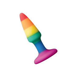 Rainbow Anal Plug, 9 cm
