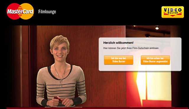 Filmlounge bei MasterCard: MasterCard und Filmverleiher Video Buster in gemeinsamer Aktion