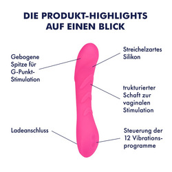 Strukturierter G-Punkt-Vibrator aus Silikon, 18 cm