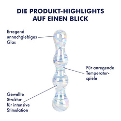 Luxus Glasdildo, 16,5 cm