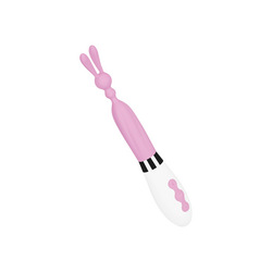Hasenförmiger Silikonvibrator, 22,6 cm