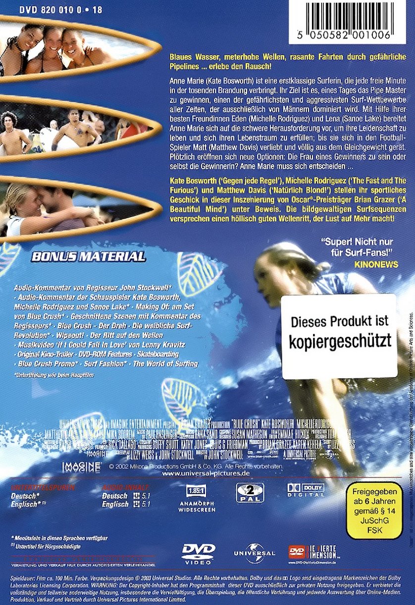 Blue Crush Dvd Oder Blu Ray Leihen Videobuster De