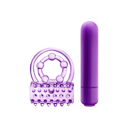 Vibrating Double Strap Cock Ring, 6,3   8,3 cm