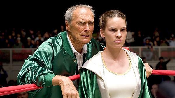 Eastwood mit Hilary Swank in 'Million Dollar Baby'