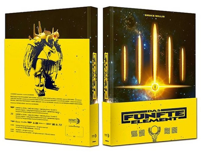 Das fünfte Element 4K UHD+BR Mediabook Cover Wattiert (Blu-ray Disc)