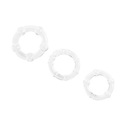 Strukturiertes Penisring-Set, 3 Teile, 2 - 5 cm