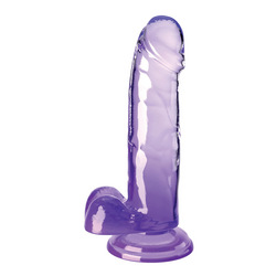 King Cock Clear - 7" Cock With Balls, 20,3 cm