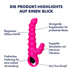 Silikon vibrator mit Struktur, 16,5 cm