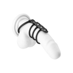 Penismanschette mit 4 Ringen, 4 - 5,5 cm
