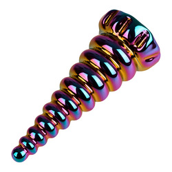 Farbenfroher Analplug aus Glas, 16 cm
