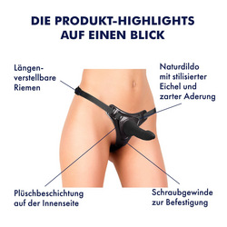 Edler Strap-On aus Silikon, 14,5 cm