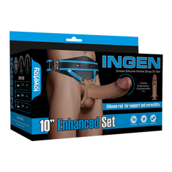 INGEN - Unisex Silicone Hollow Strap On Set L-XXL, 25,5 cm