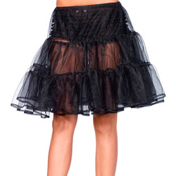 Knielanger, transparenter Petticoat