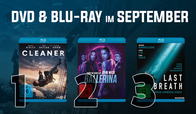 DVD &amp; Blu-ray Charts September 2025: Überirdischer Filmspaß im Doppelpack und mehr!