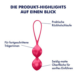 Doppel-Liebeskugel aus Silikon, 3,4 cm
