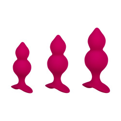 Bibi Twins - Anal Plug Set, 3 Teile, 8 - 11 cm