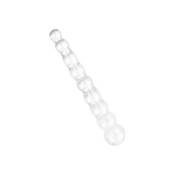 Glasdildo mit Kugel struktur, 20,5 cm