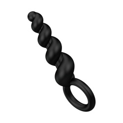 Silikon-Analplug mit Spiralstruktur, 14 cm