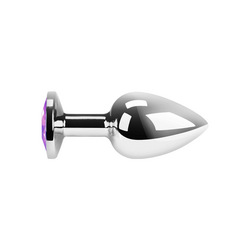 Metall-Analplug mit Kristall, 7,5 cm