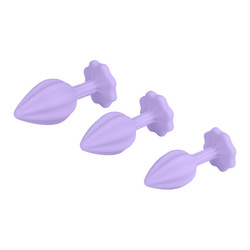 Strukturiertes Analplug-Set aus Silikon, 3 Stück