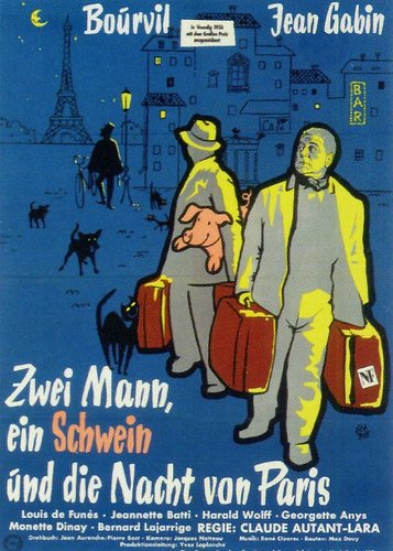 Zwei Mann, ein Schwein und die Nacht von Paris - Poster 1
