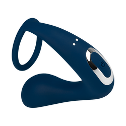 Silikon-Analvibrator mit integriertem Penisring, 12 cm