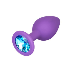 Silikon-Analdildo mit Kristall, S, 7 cm