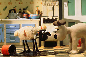 1995: Shaun trifft auf Gromit (in Nick Parks 'Wallace & Gromit - Unter Schafen')