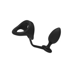 Ramrod - Cockstrap with Anal Plug, 10 cm