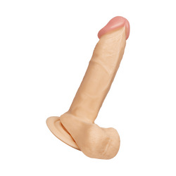 Flexibler Naturdildo mit Saugfuß, 19 cm