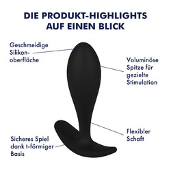 Analplug aus Silikon S, 7 cm