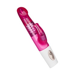 Perlenvibrator mit Klitorisreizer, 22 cm