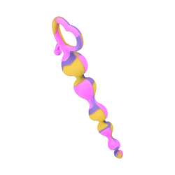 Herz-Analkette aus Silikon, 18 cm