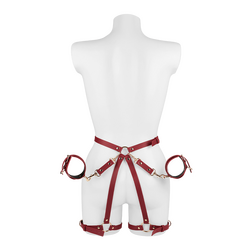 Bondage-Harness mit Handfesseln
