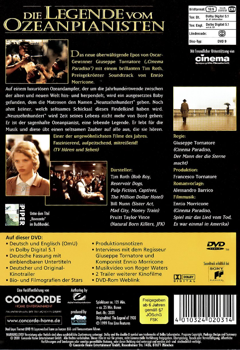 Die Legende vom Ozeanpianisten DVD oder Bluray leihen VIDEOBUSTER.de