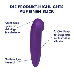 Vibrator mit abgeflachter Spitze, 12 cm