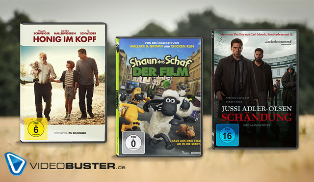 Top 3 Neuerscheinungen 35. KW: Honig im Kopf, Shaun das Schaf & Schändung