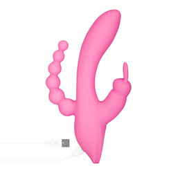 3 in 1 Rabbitvibrator, 21,5 cm