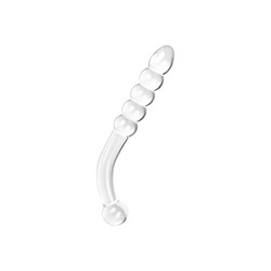 Gebogener Glasdildo, 23 cm