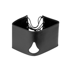 Blickdichte Leder-Maske mit Schnürung