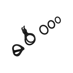 Vielseitiges Penisring-Set aus Silikon, 5 Teile