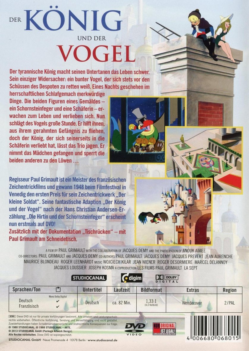 Der König und der Vogel DVD oder Bluray leihen VIDEOBUSTER.de