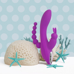 3 in 1 Rabbitvibrator, 21,5 cm