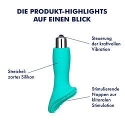 Noppen-Auflegevibrator aus Silikon, 11,5 cm