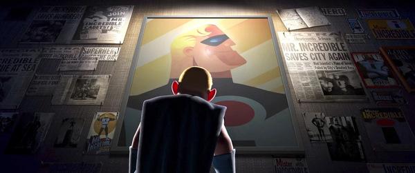 Auch Buddy widmet Mr. Incredible eine Wand in seinem Zimmer. © Walt Disney Studios