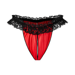 Freizügiger Ouvert-Slip mit Spitzensaum
