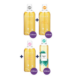 Vielseitiges Massageöl-Set, 4 x 250 ml
